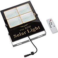 Proyector Led Solar Orientable Con Panel Solar Separado Y Mando A Distancia- 60W- 1375 Lúmenes. Protección Ip65 Exterior…